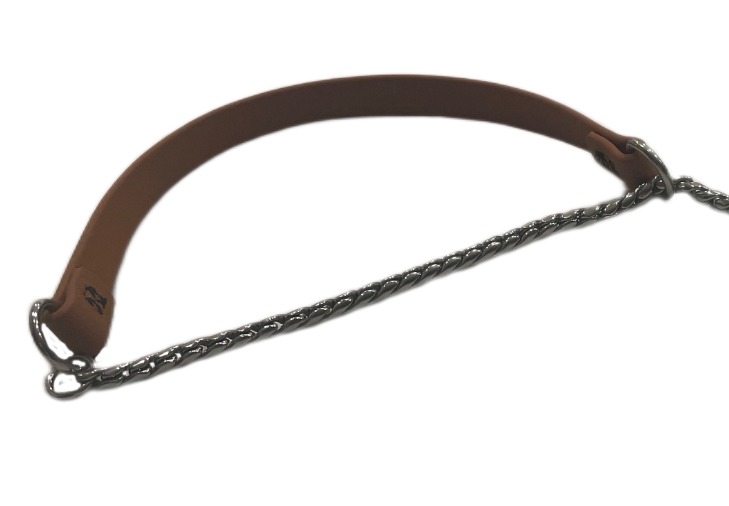 Joel Silverman - Alternative Show Collar - Gentle No-Pull Show Dog Collar - Biothane & Chain Combo - Trainer-Trusted Leather Dog Collar for All Breeds